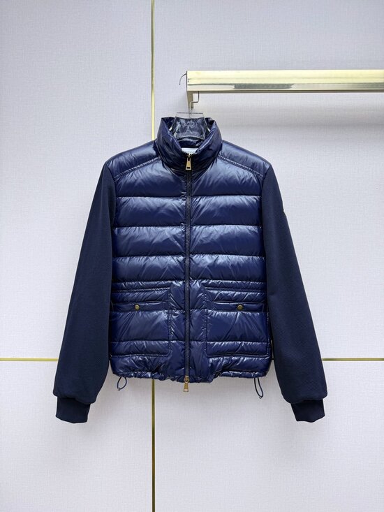 .Moncler® Jackets & Blazers - Moncler Zip‑Up Cropped Down Jacket
